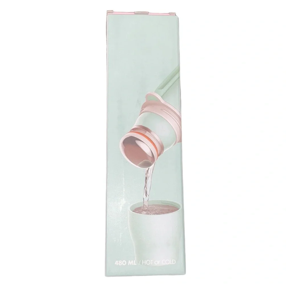 Elegant Life 480ML Water Bottle Double wall SS Vacuum Insulated 24/12 Hours pink